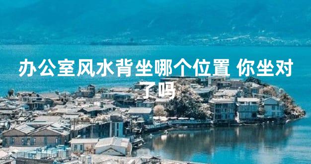 办公室风水背坐哪个位置 你坐对了吗